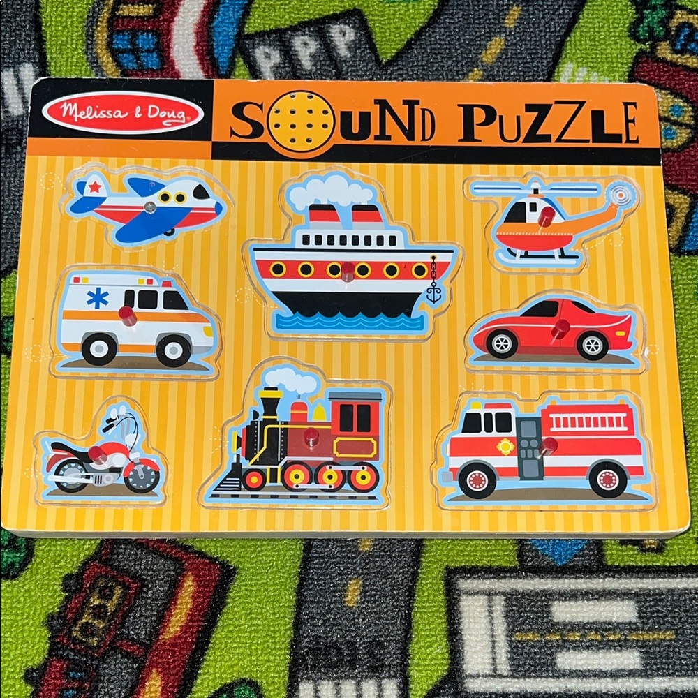 Melissa & Doug Sound Puzzle - Red, Blue, Yellow
